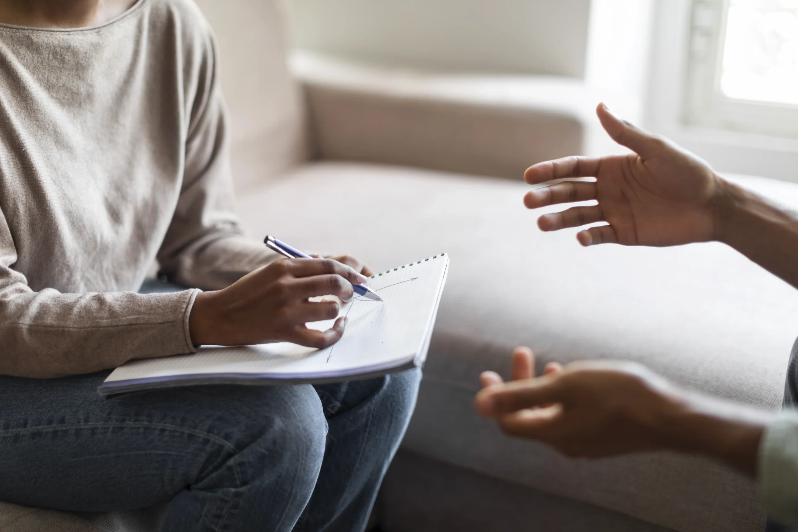 talking to therapist
